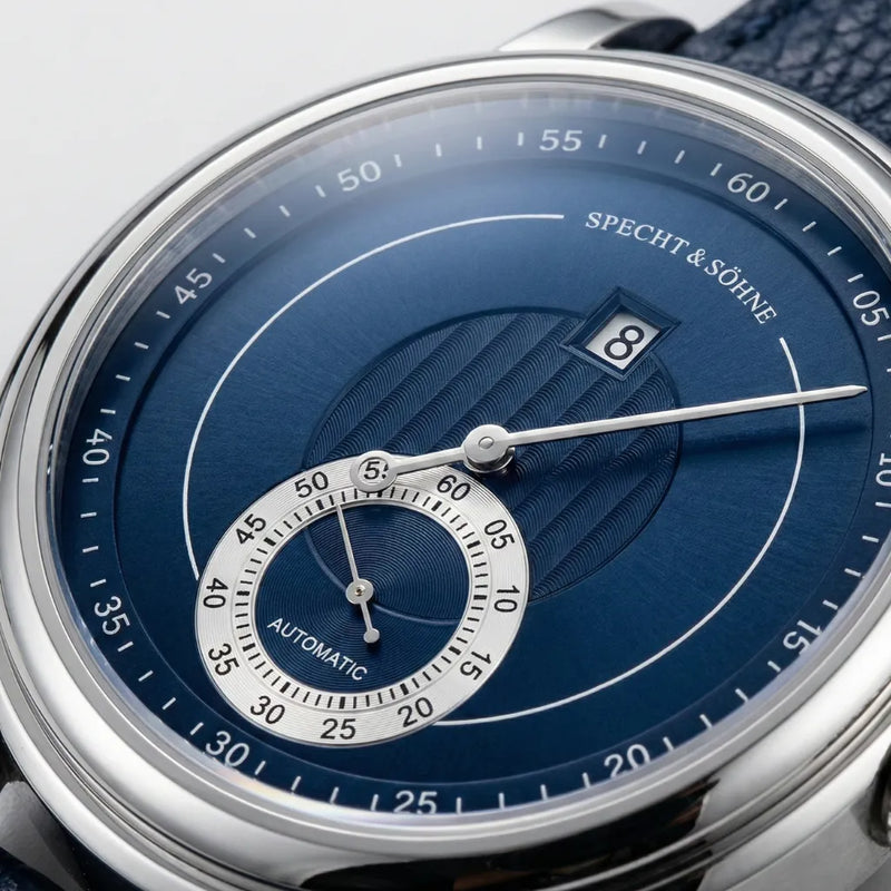 Pulseira de couro nobre com fivela em aço 316L - relógio masculino em couro premium para uso diário